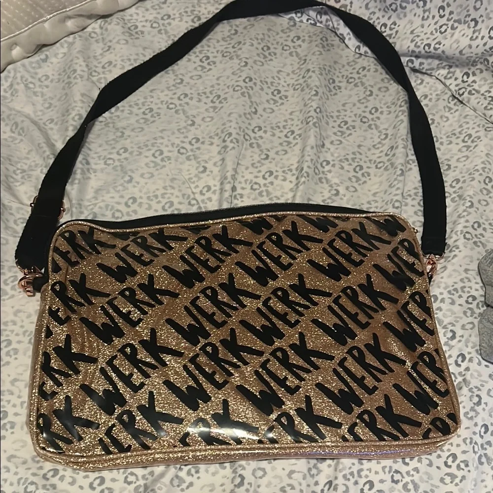 Werk Rose Gold and Black Laptop Shoulder Bag